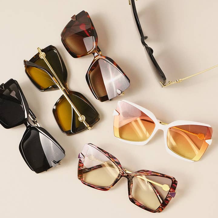 ASSORTED COLOR Oversized Half-chunk Minimal Eyeglasses for wholesale on Faire