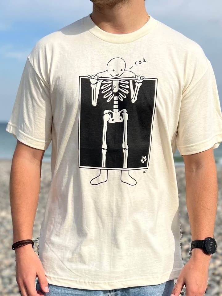 Rad Dude Skeleton Tee for wholesale by Kona Brand