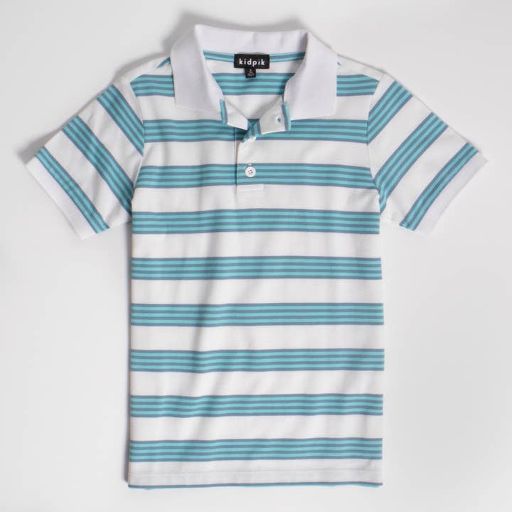 Mini Stripe Pique Polo for wholesale by Kidpik