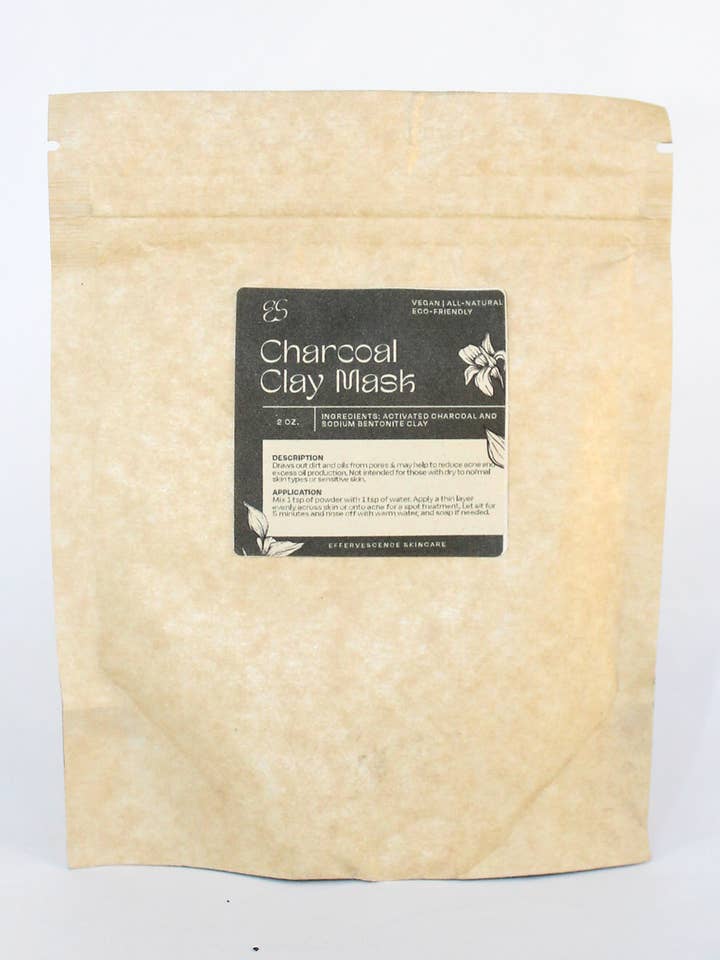 Charcoal Clay Face Mask for wholesale by Effervescence Skincare