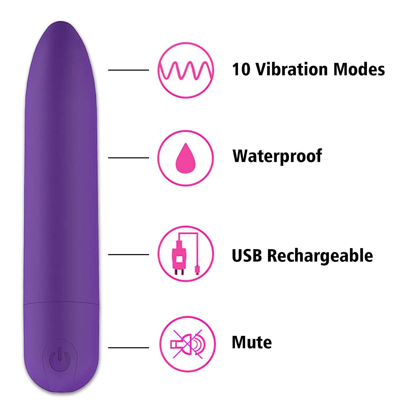 Playful Toy Wholesale - Wholesale Sex Toy - G Spot Bullet Vibrator-Purple3