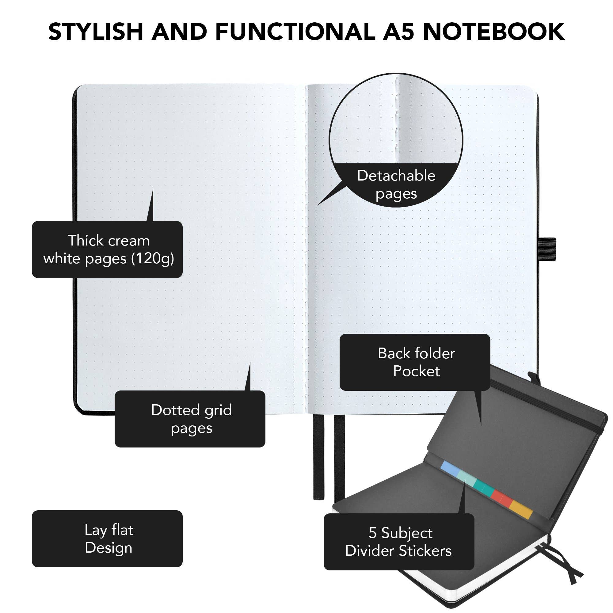 Bullet Keeper - Wholesale Notebook - Premium Hardcover Bullet Notebook Journal (Dotted Pages)8