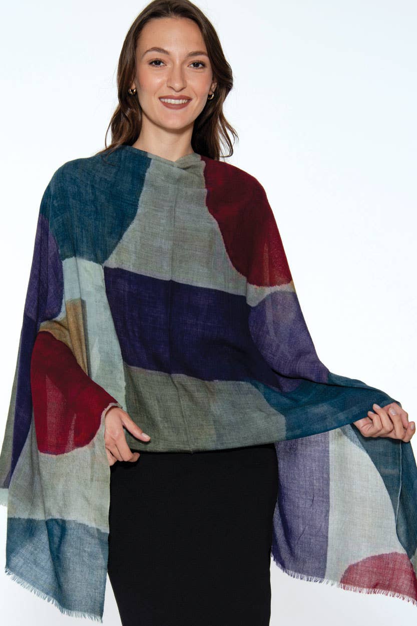 Sevya Handmade - Vente Châle – femme - Écharpes en laine fine Reena23