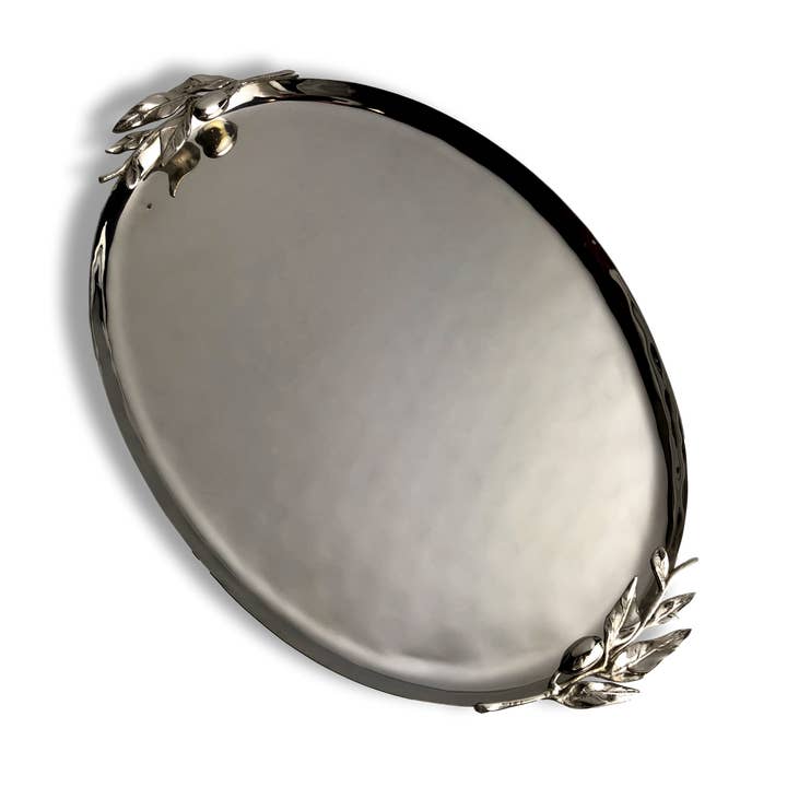 Oliveira - Bandeja ovalada (acero inoxidable) para venta al por mayor de Carmel Ceramica