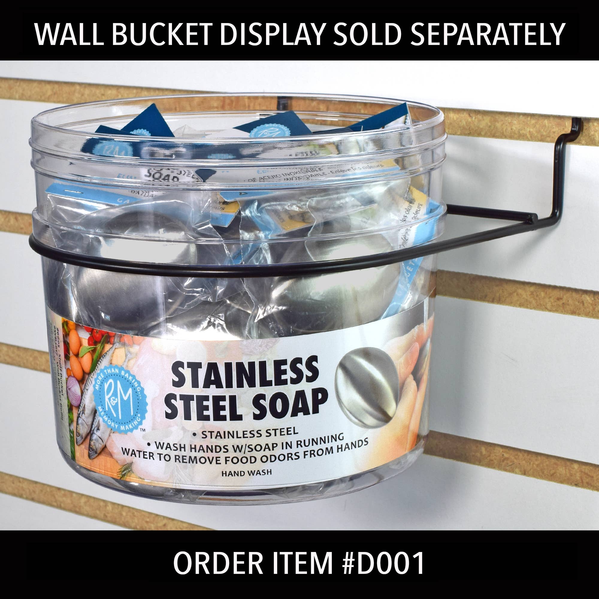 R&M International - Wholesale Kitchen Tool/Gadget - Wall Bucket Refill Stainless Steel Soap Bar/240