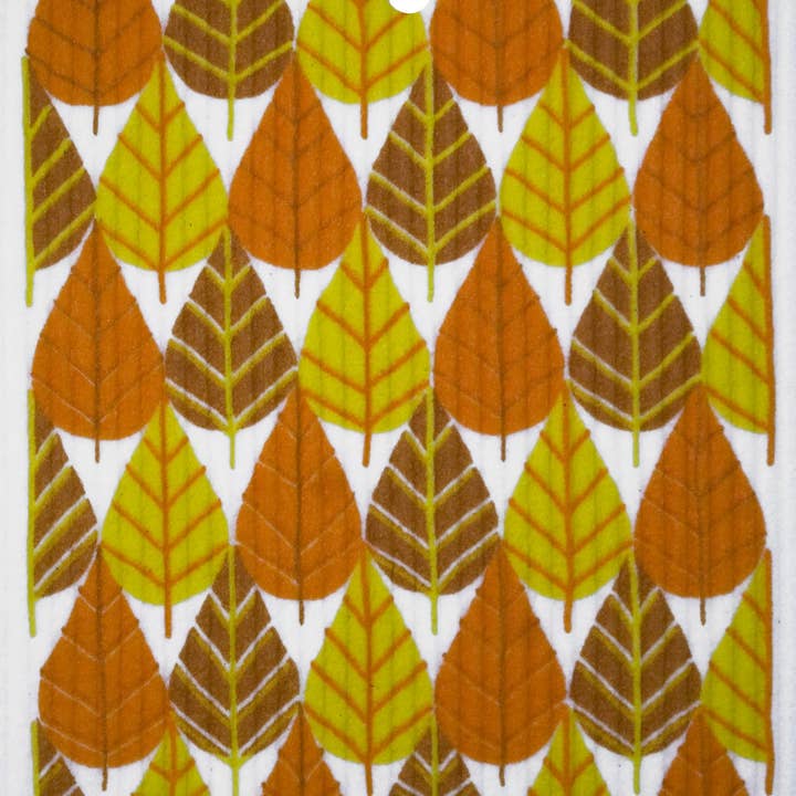 Golden Leaves Swedish Wash Towel for wholesale by Talla Imports