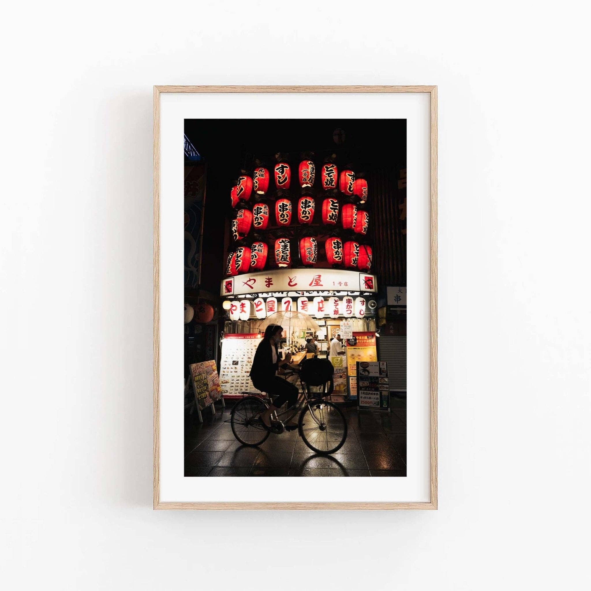 Annie Ambience - Wholesale Photograph - Osaka Lantern Biker | Photography Wall Art1