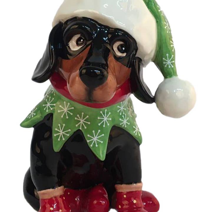 Blue Sky Clayworks - Wholesale Christmas Decoration - DACHSHUND CHRISTMAS FIGURINE
0