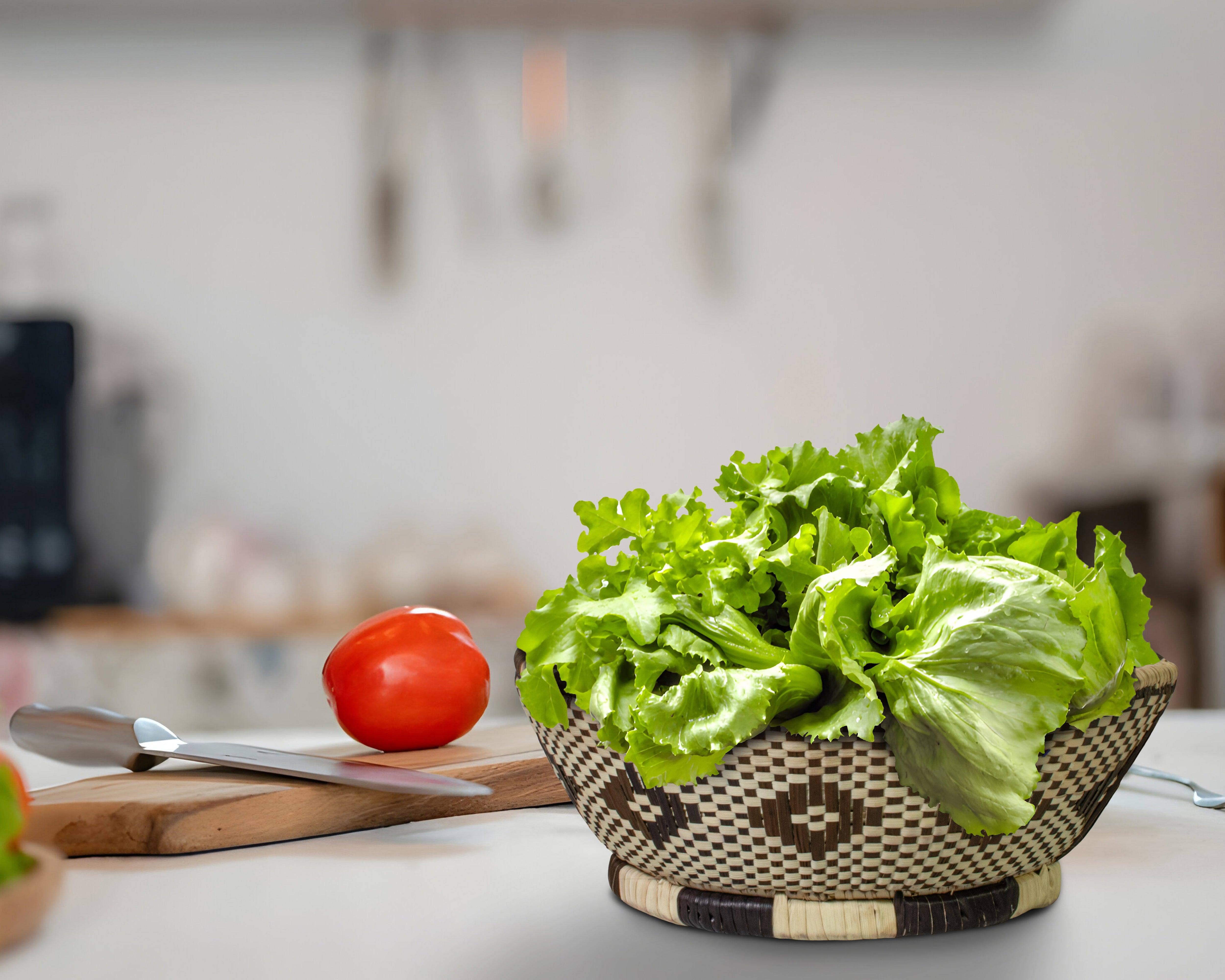 ArtisanalEmporiumLLC - Wholesale Fruit Basket - Brown Jupiter - Fruit & Vegetable Bowl Basket 7-inch 4