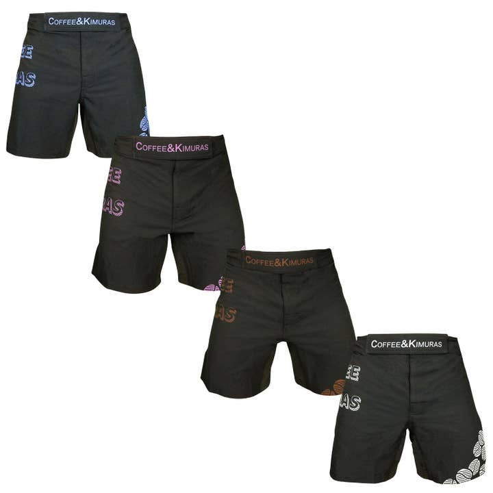 Pantaloncini da grappling Signature 2.0 Ranked - Bianco/Nero per la vendita all'ingrosso da parte di COFFEE&KIMURAS