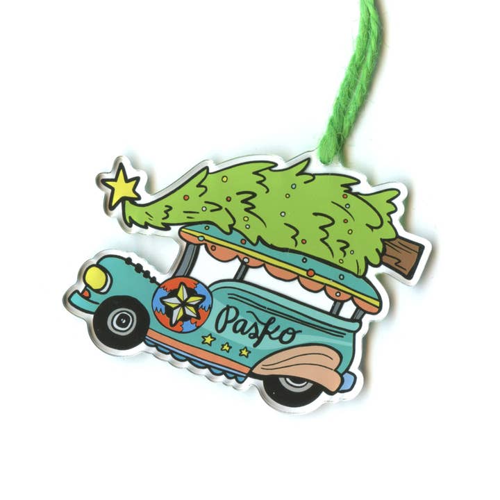 Jeepney Holiday Ornament for wholesale by Le Petit Elefant