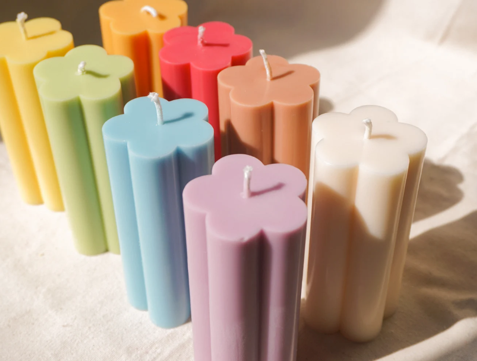 Dusty Rose Bodega - Wholesale Pillar Candle - FLOWER pillar2