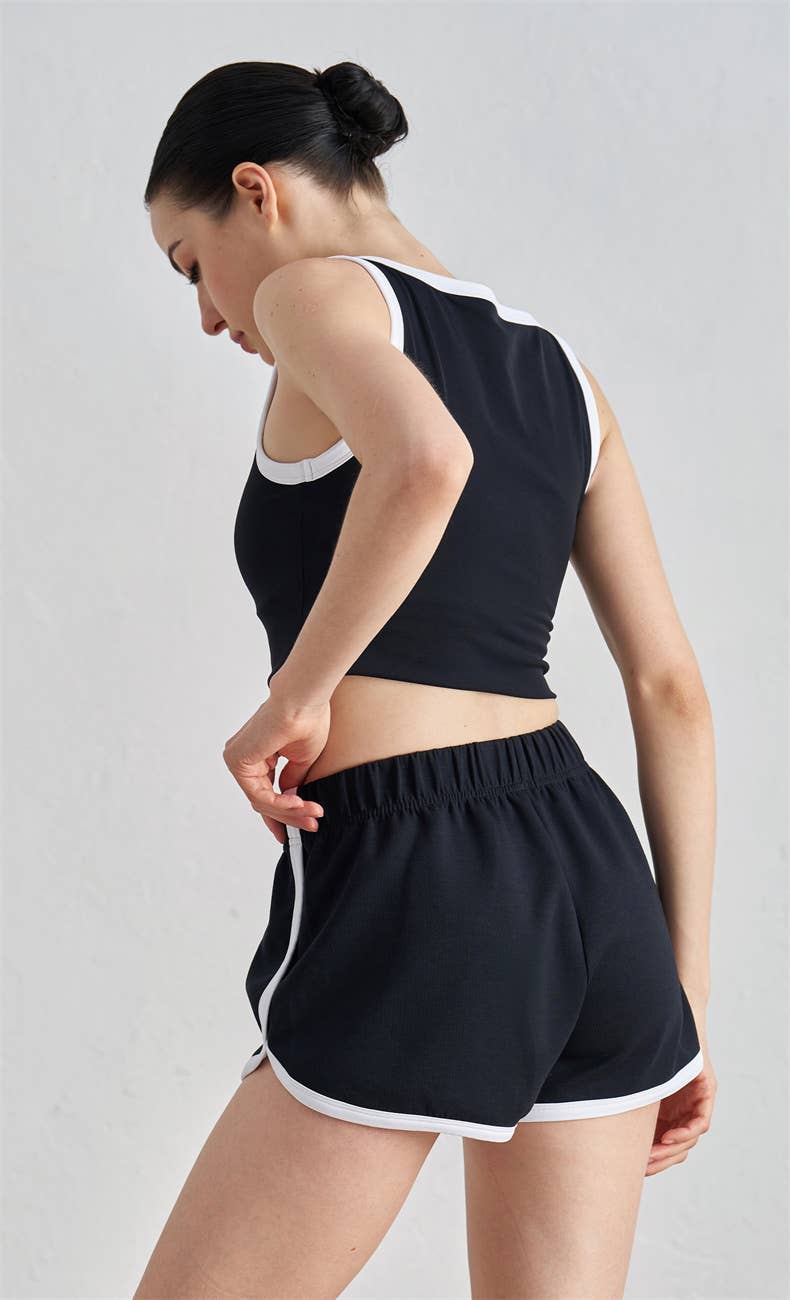 91thelabel - Wholesale Athletic Shorts - Women's - Regan Color Contrast Running Short7