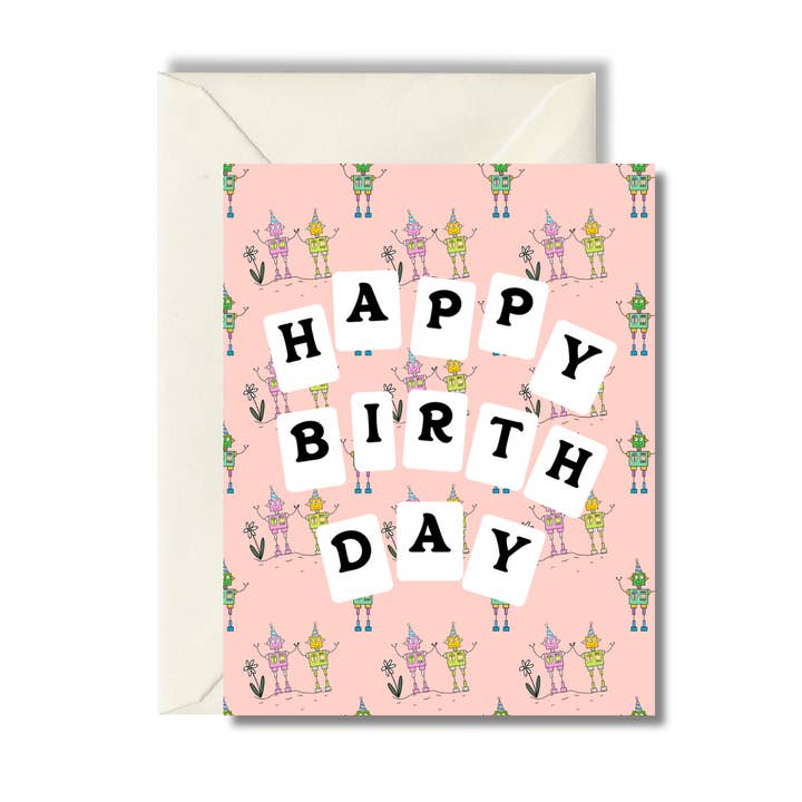 Tiny Human Print Co. - Wholesale Verjaardagskaartje - Verjaardagskaart voor kinderen, 12 stuks | Design voor meisjes en jongens