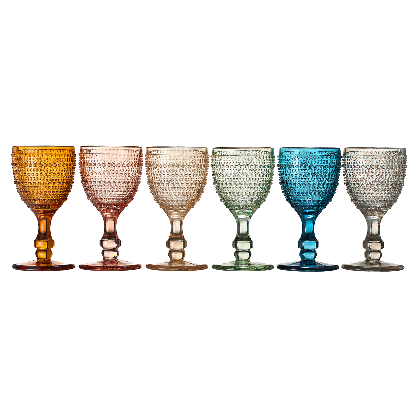 The Wine Savant /  Khen Glassware - Wholesale Wine Glass - Beaded Goblet Wine Drinking Glasses Set | Set of 6 | 14.8 OZ4