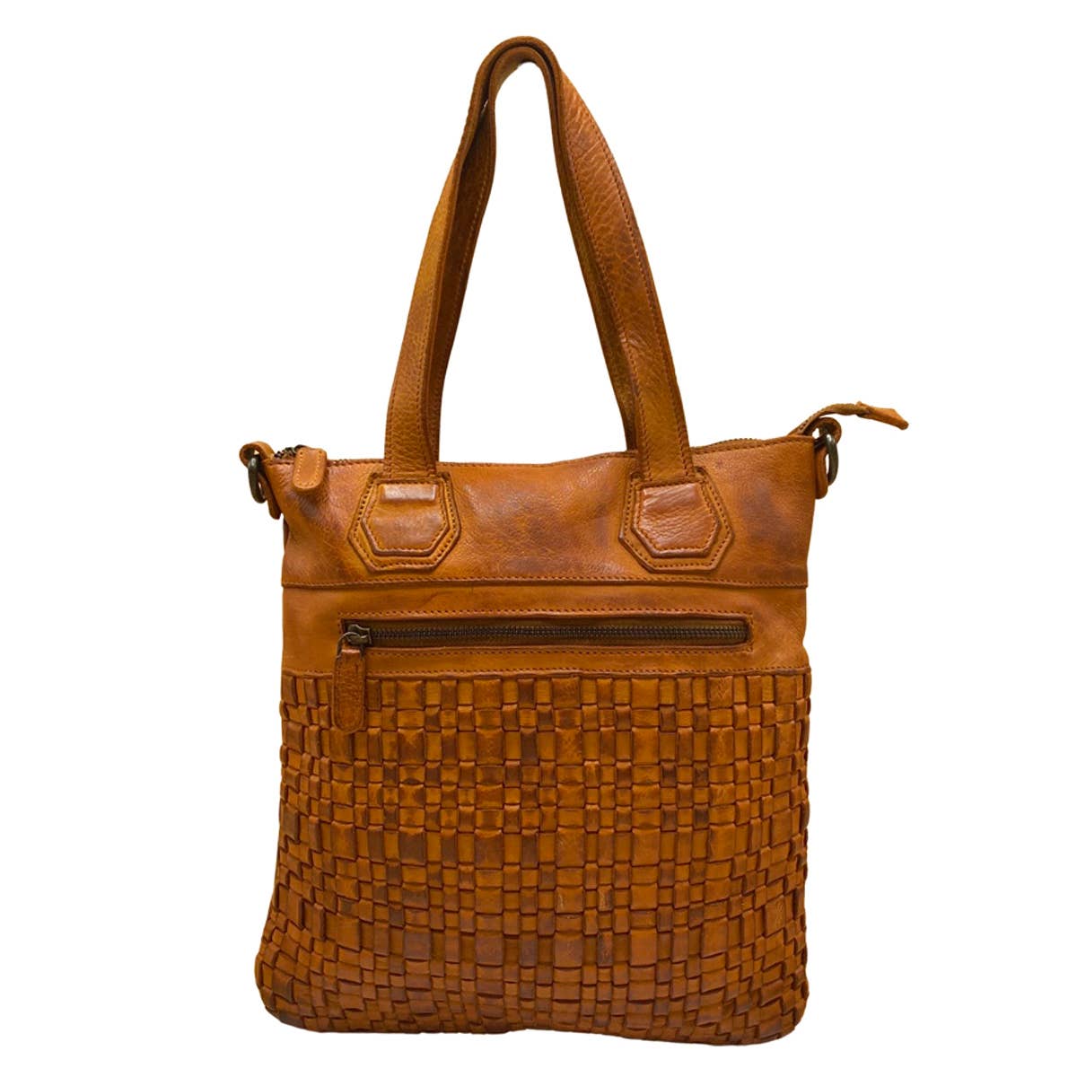 Arrigo - Wholesale Shoulder Bag - Women's - Braided Leather Leather Bag with a Short and a Long Handle23