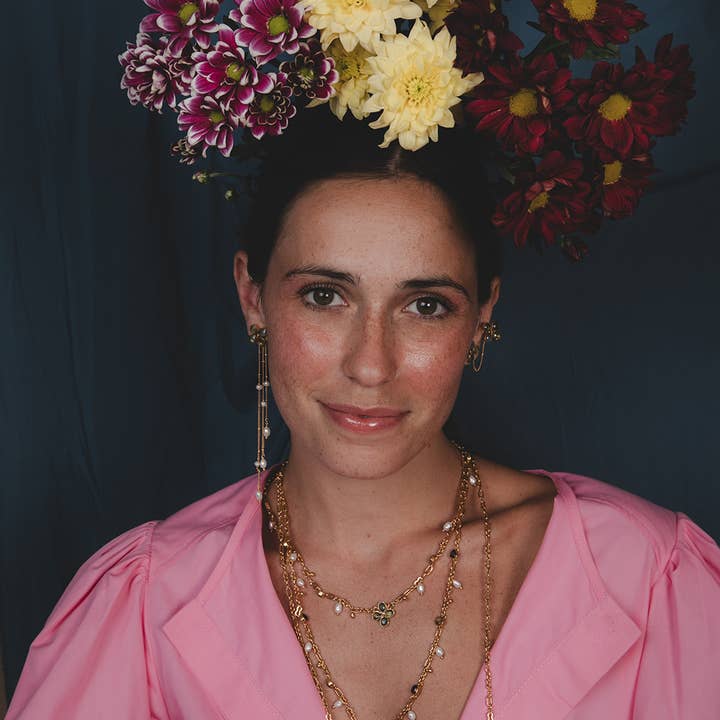 Ikkelele - Wholesale Dangle Earrings - Frangipani Aquamarine Earrings2