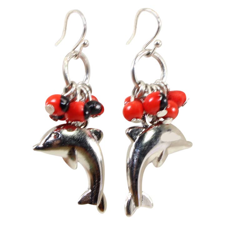 E615 Sealife Multi-Charm Dangle Earrings for wholesale by Evelyn Brooks