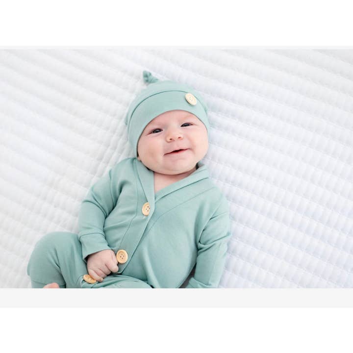 The HOUSE Barboteuse bébé garçon-Dusty mint. pour la vente par Fuzzylilheadllc