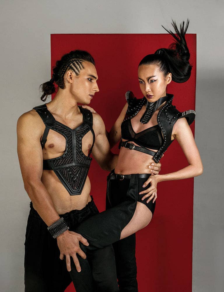 OBJECT & DAWN – wholesale Tank top – Men's – Adonis Men's Leather Beaded Harness1