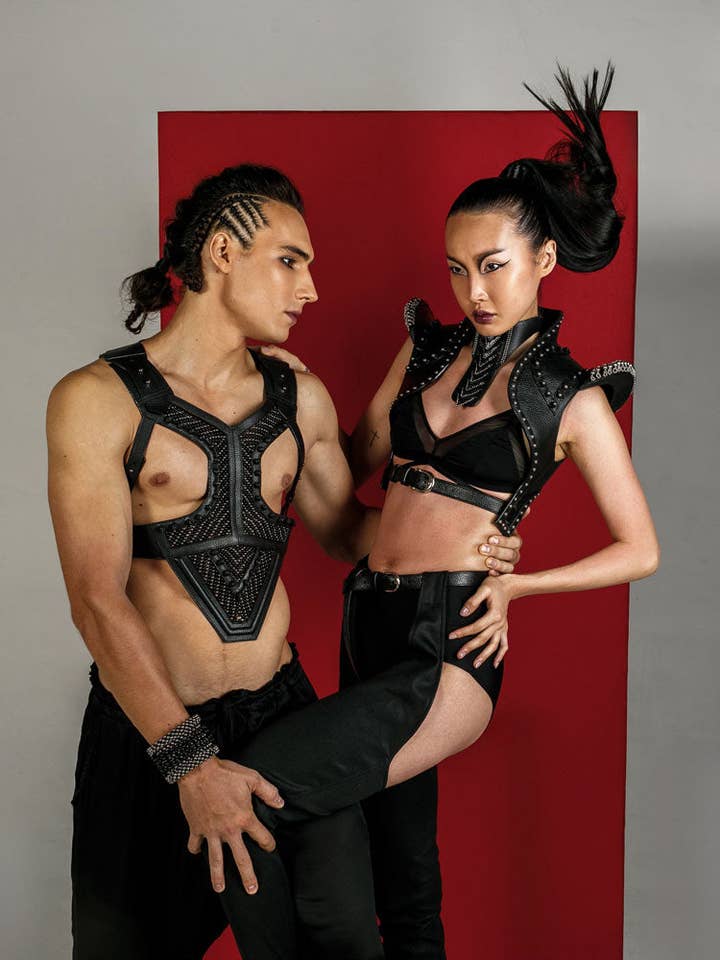 OBJECT & DAWN – wholesale Tank top – Men's – Adonis Men's Leather Beaded Harness1