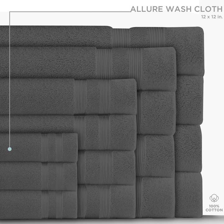 TOALLA DE BAÑO ALLURE GRIS OSCURO para venta al por mayor de Moda at Home Enterprises, Ltd