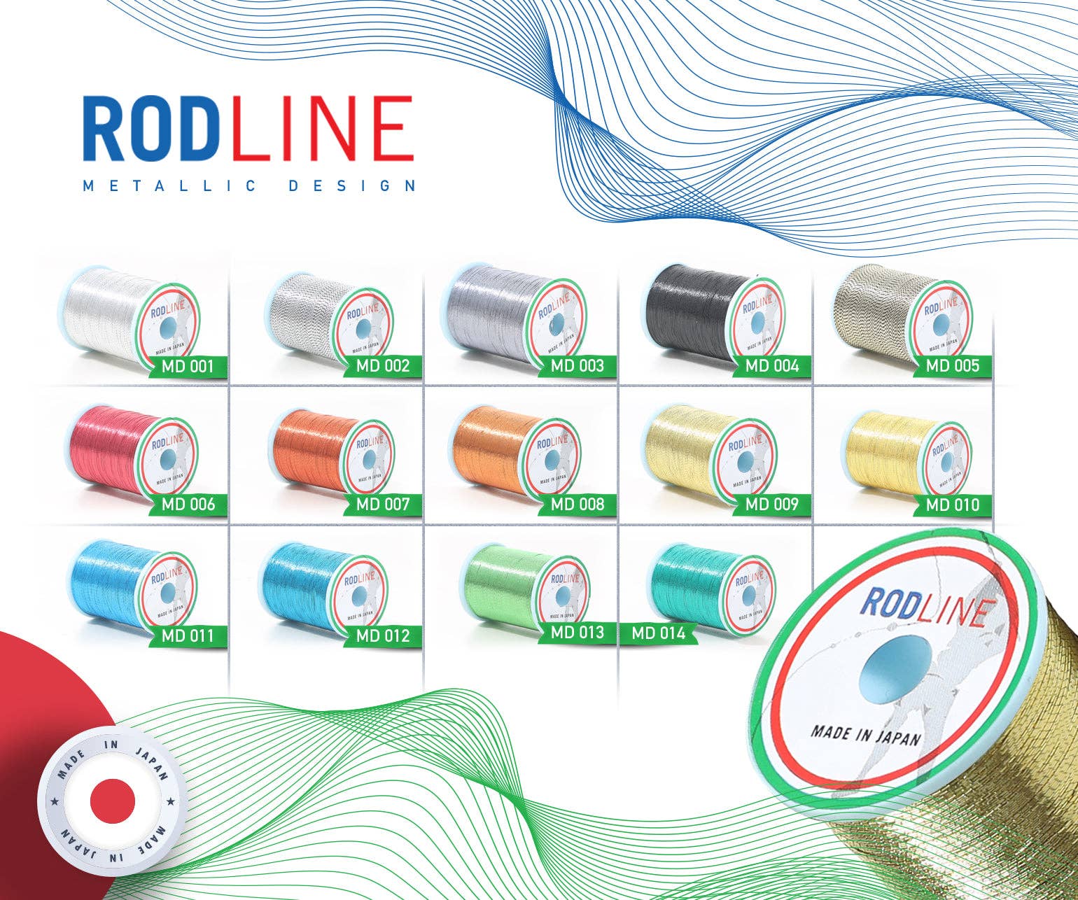 CILROD – Großhandel Zwirn – RodLine Metallisches Gewinde zum Aufwickeln von Stangen, Größe B (100 Meter)6