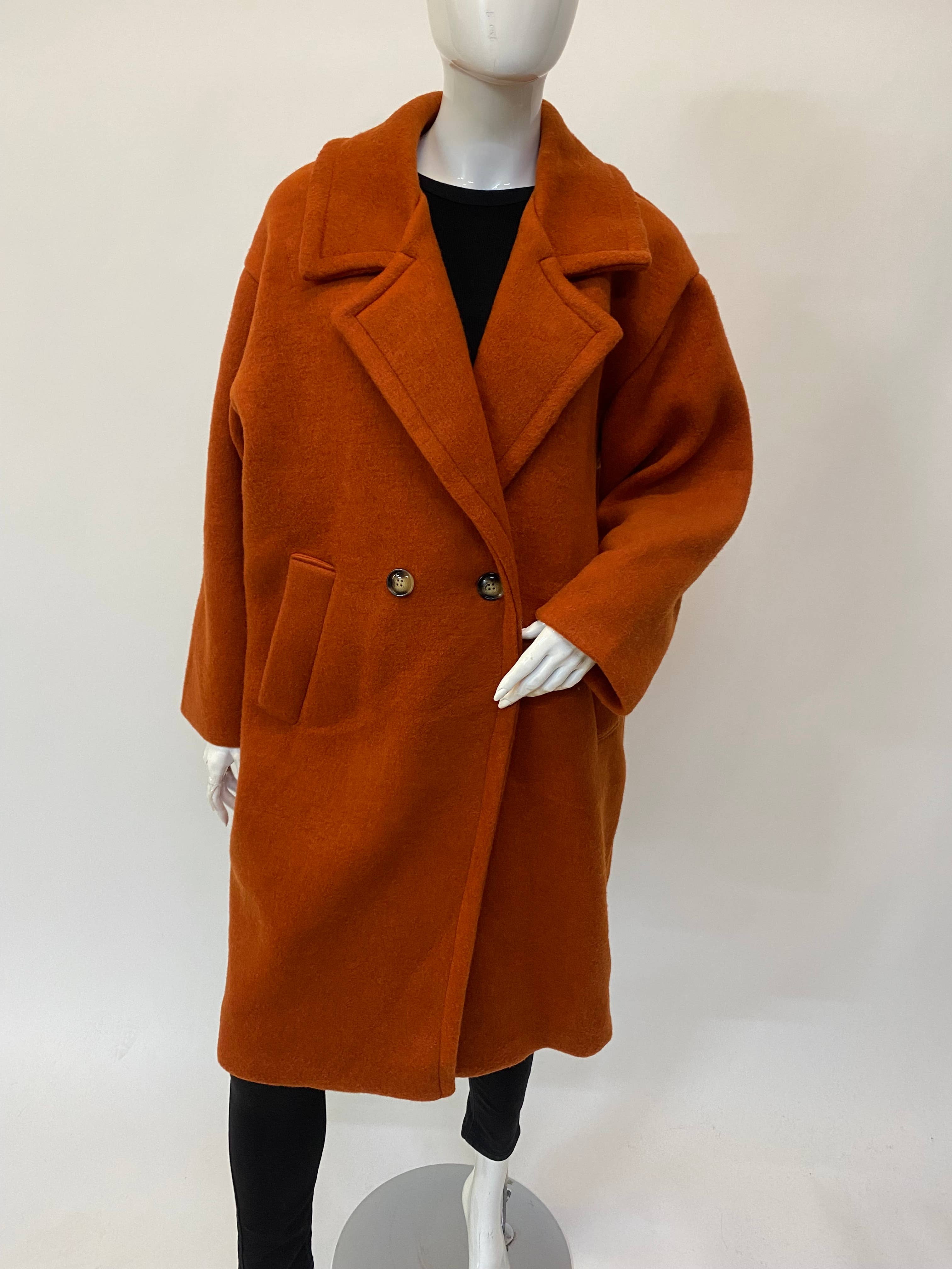 ORNELLA PARIS - Vente Manteau – femme - Manteau long chic à bouton BLL-M99357