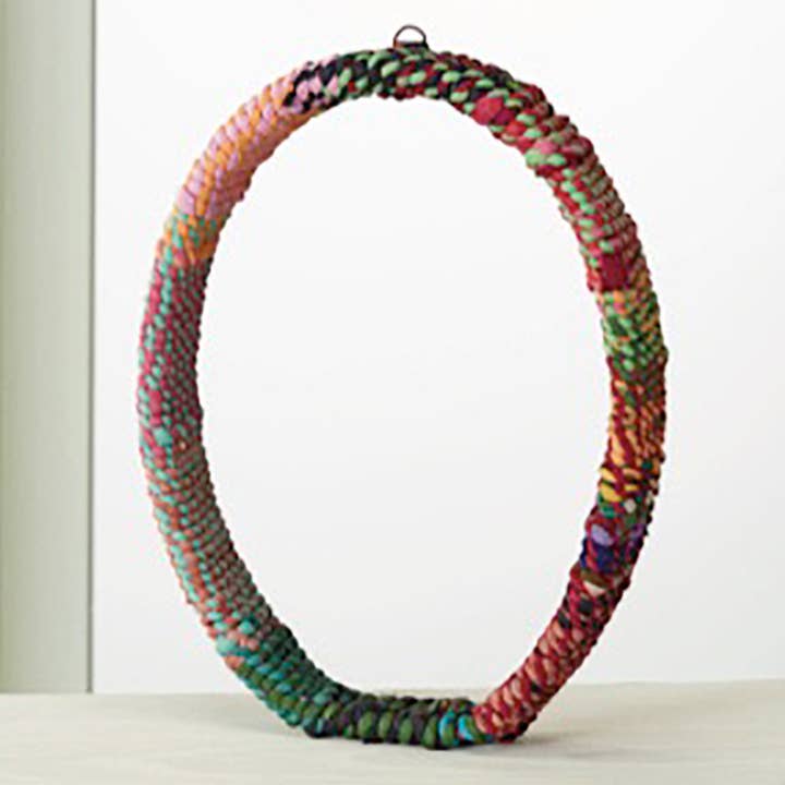 India Handicrafts Inc - Wholesale Decorative Tabletop Object - Colorful Jute Letter Iron