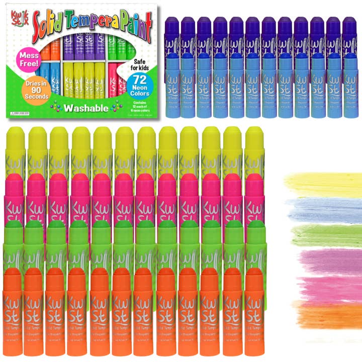 KwikStix Tempera Paint - 72 pc Neon Color Classpack TPG-626 for wholesale by TPG Creations / The Pencil Grip