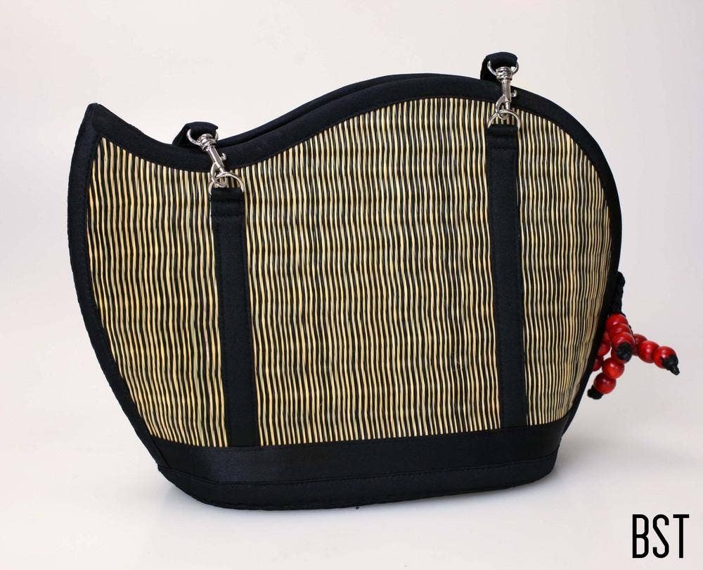 Baskets of Cambodia - Wholesale Crossbody Bag - Women's - Award-Winning Medium Size Asymmetrical Kiri Wave Purse3