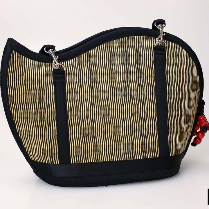 Baskets of Cambodia - Wholesale Crossbody Bag - Women's - Award-Winning Medium Size Asymmetrical Kiri Wave Purse3