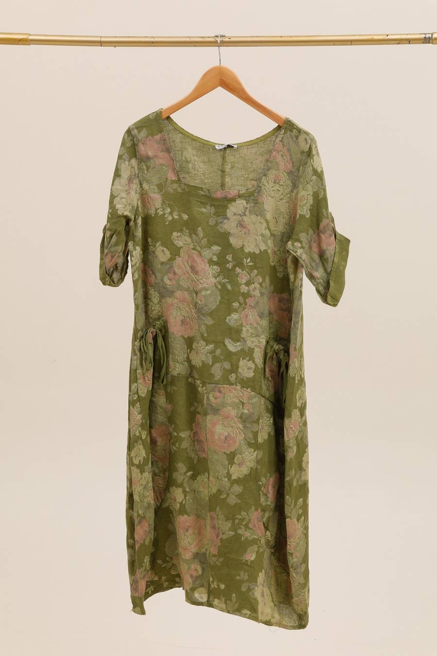 la maison des fibres naturelles – Großhandel Kleid – Damen – Leinenkleid mit floralem Muster, 100 % Leinen, Modell 6796756