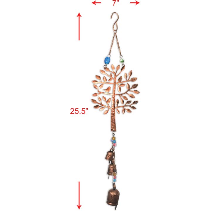 Sunset Vista Designs - Wholesale Wind Chime - BoHo - Verdigris Tree Bell - 95324