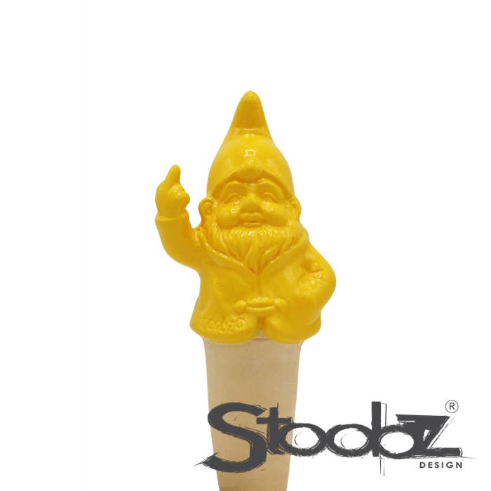 GNOMY SELF-WATERING FUCK YOU KABOUTER GEEL 6X4.5X16.5 CM STOOBZ DESIGN voor wholesale door Imhof & Stevens BV