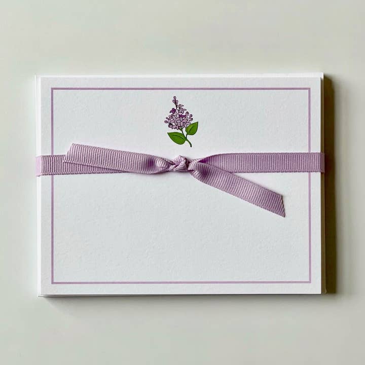 Lilac - Flat Note Cards for wholesale by Georgetown Paperie