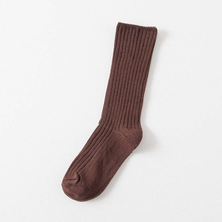 ACCITY - Wholesale Socks - Women's - AUTUMN AND WINTER SOLID COLOR MID-CALF SOCKS_CWMS09163