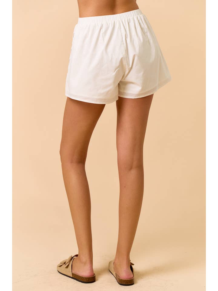 Lalavon - Wholesale Shorts - Women's - ILP4963 EMBROIDERED EYELET DETAIL SHORTS