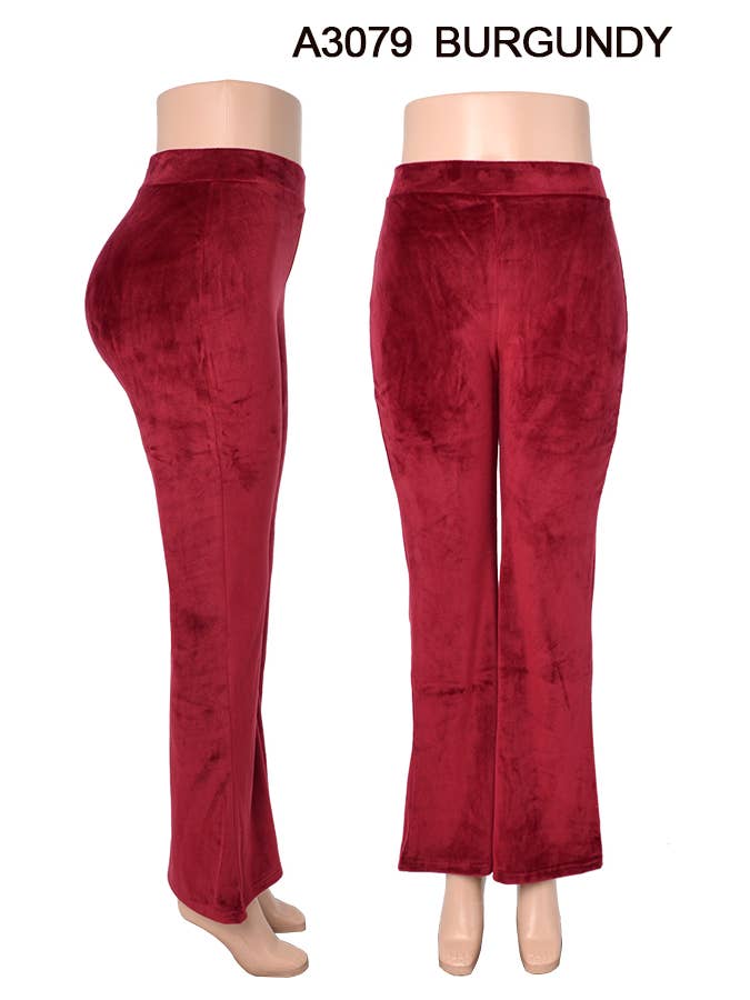 SSImport - Wholesale Pants - Women's - A3079 VELVET FLAIR PANTS MIXED SIZES 12PCS/PACK8