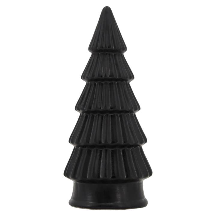 Tall Black Matte Ridged Tree for wholesale by Fieldstone Home