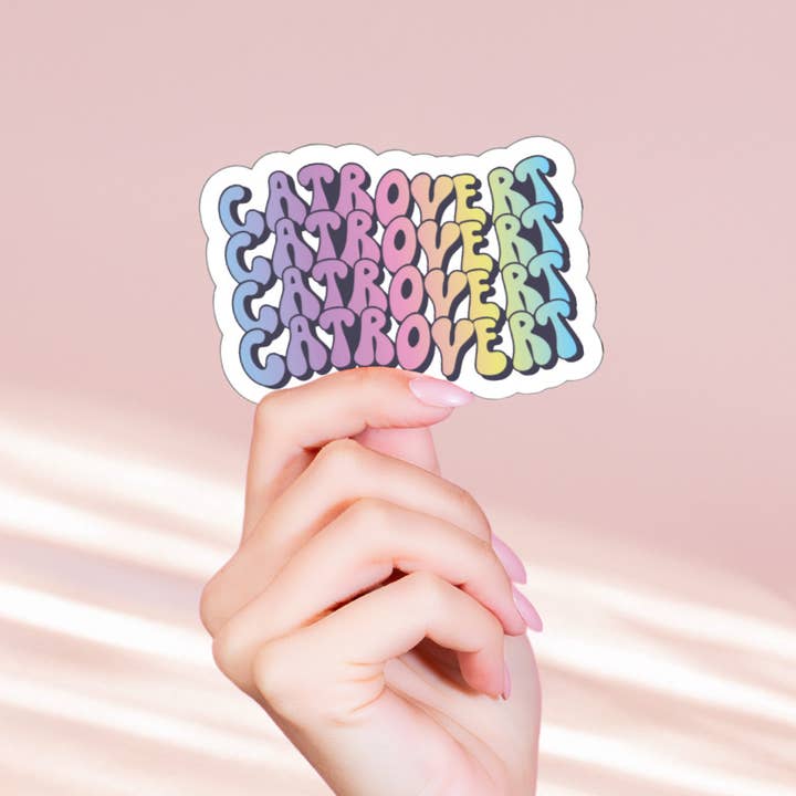 Catrovert Glossy Vinyl Sticker for wholesale by Aloha Ellie & Co.
