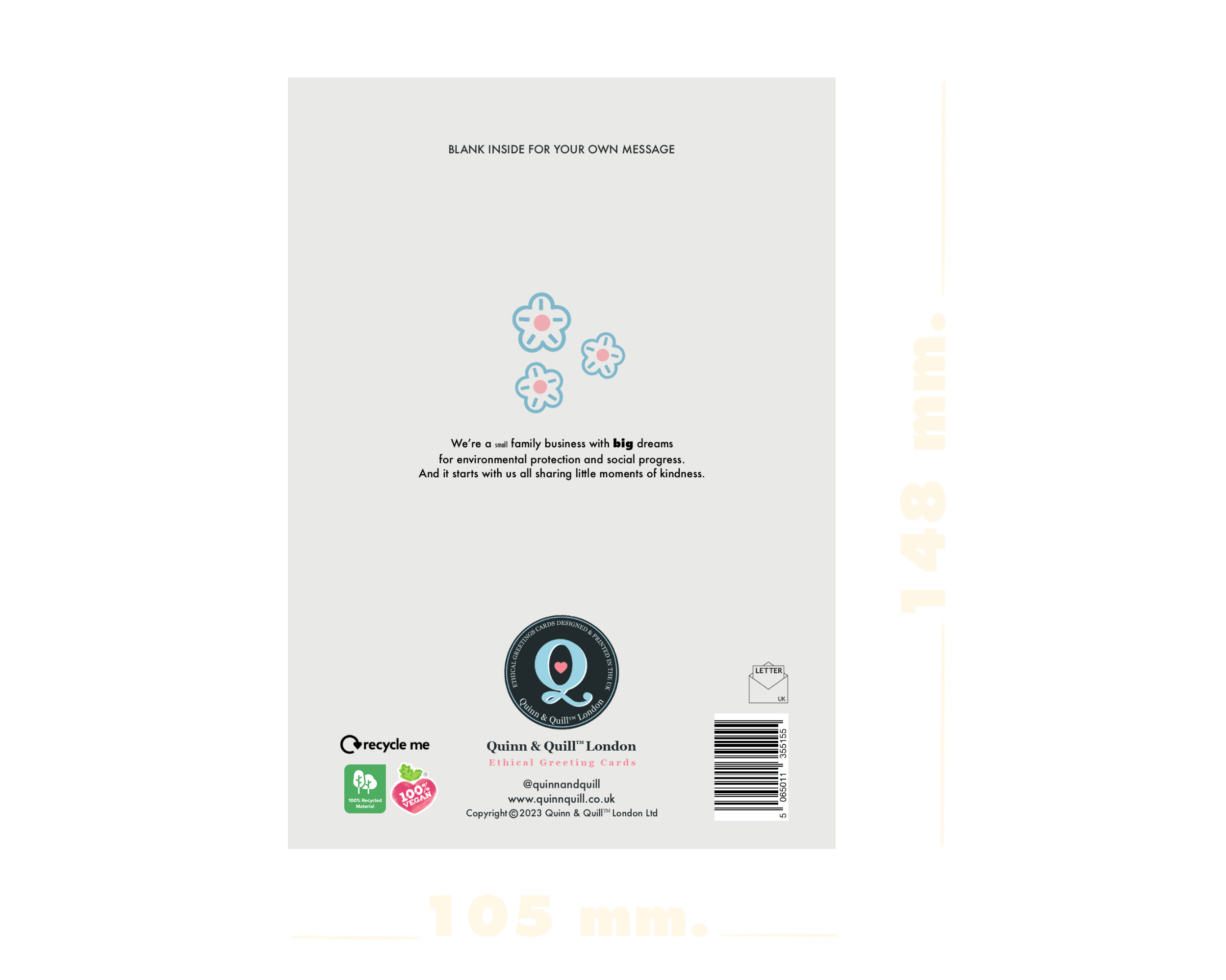 Quinn & Quill London – wholesale Lycka till-kort – Japansk katt lyckokort1