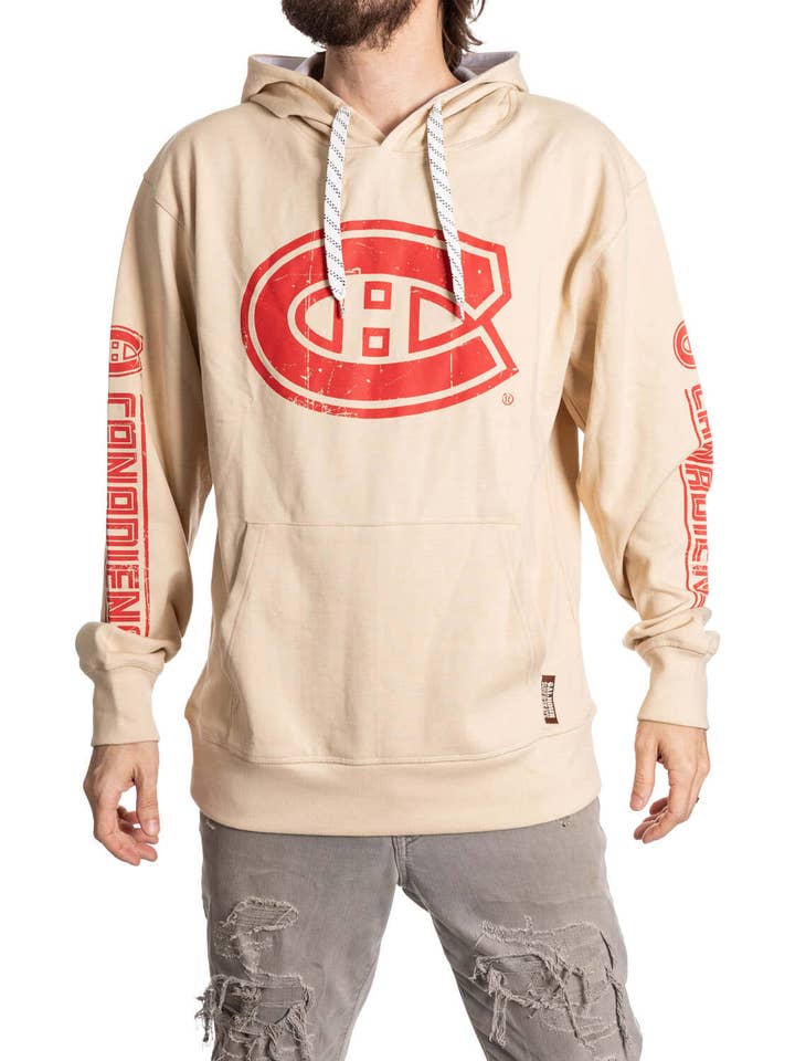 Montreal Canadiens Oatmeal Hockey Hoodie for wholesale by Bench Clearers