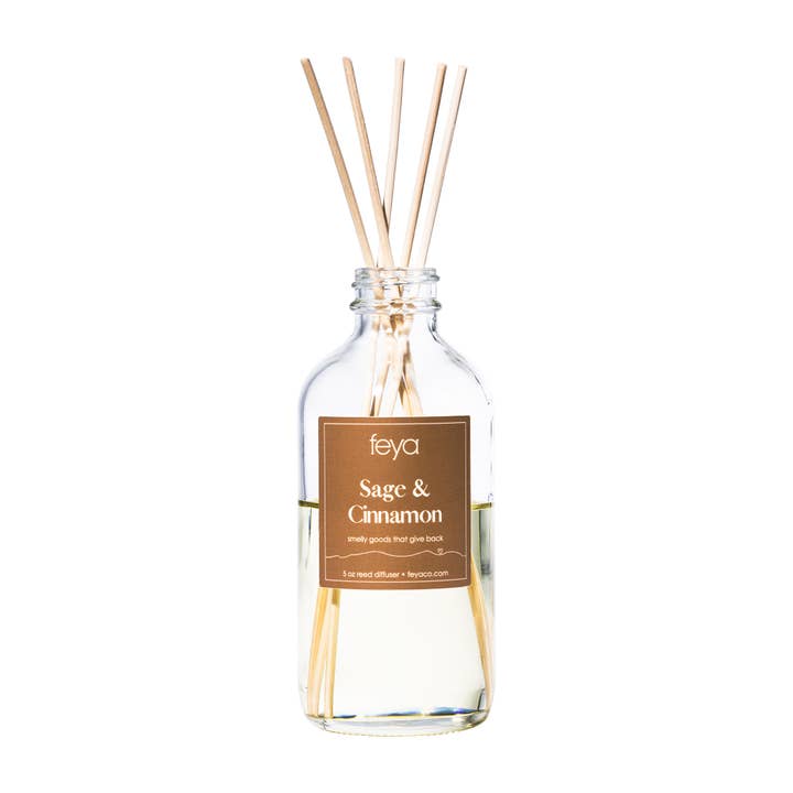 Sage & Cinnamon Reed Diffuser, Half Pack for wholesale by Feya Co.