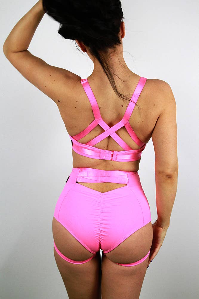 Rarr Designs - Wholesale Sports Bra - Women's - Hamilton Sports Bralette - Hot Pink6