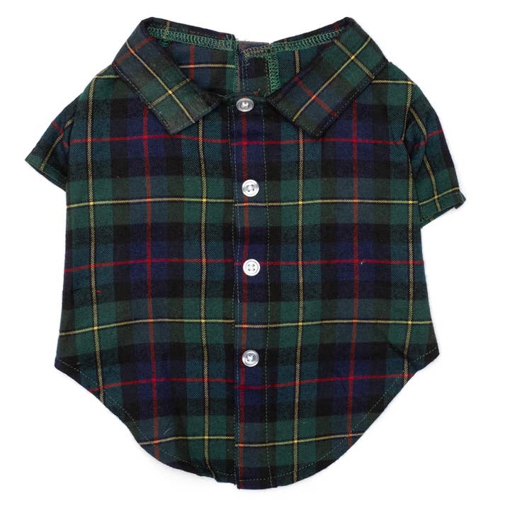 Black Multicolored MacLeod Tartan Shirt for wholesale on Faire