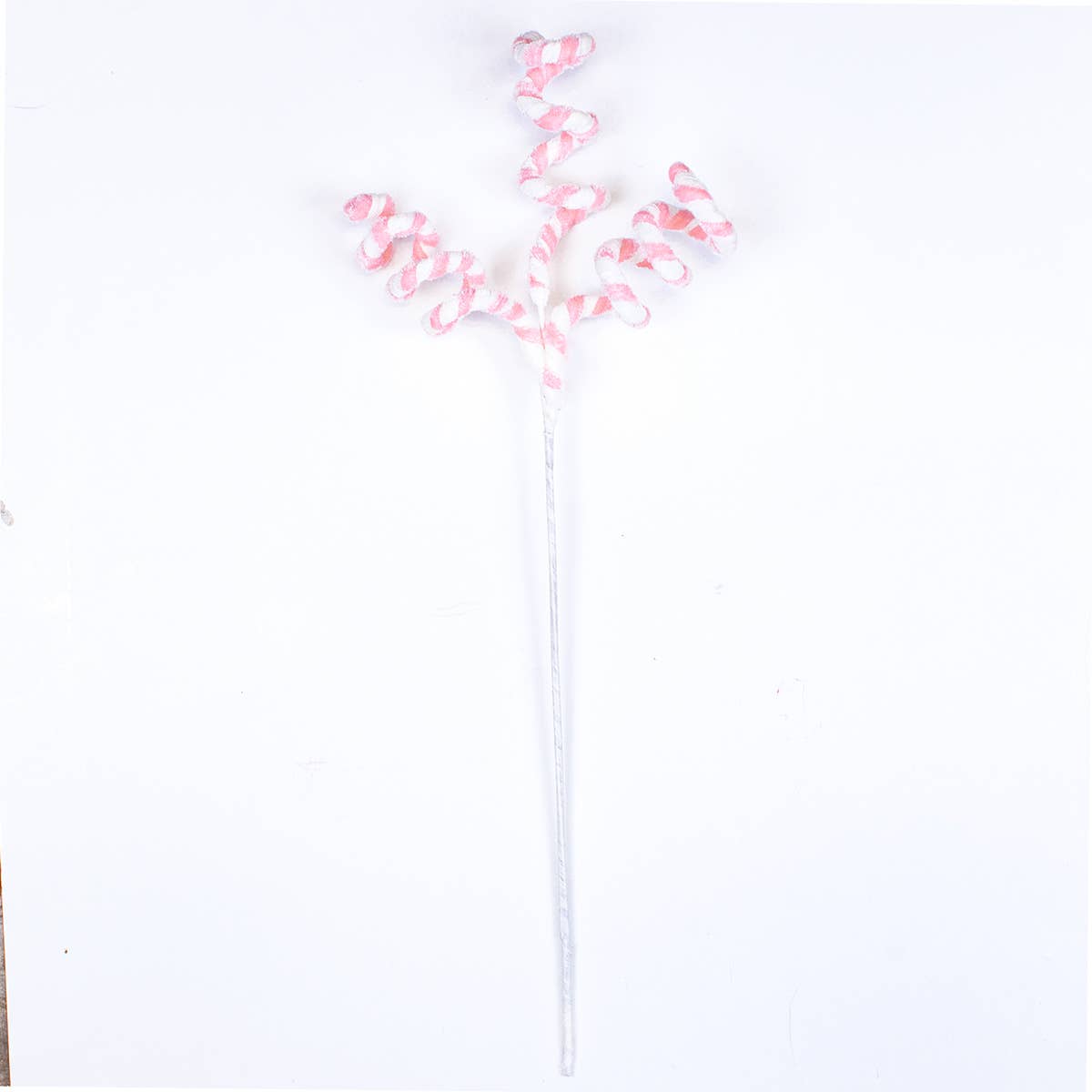 The Royal Standard - Wholesale Decorative Figurine - Whimsical Candy Stripe Stem   Light Pink/White   20"0