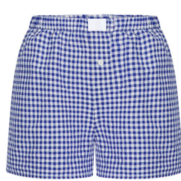 HIDDENBRAND - Wholesale Shorts - Women's - Viral Daily Gingham Elastic waist Boxer Shorts1