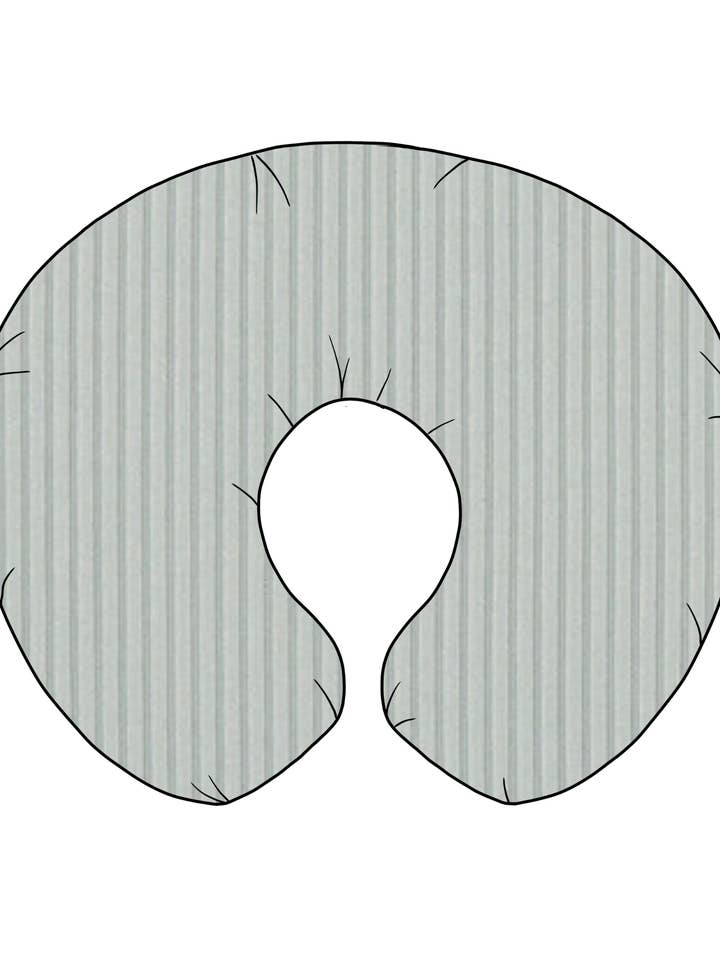 Housse de coussin d'allaitement côtelée Seafoam pour la vente par Little Mae and Co