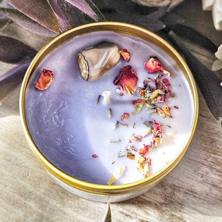 Candela di Soia Benedizioni e Protezione ~ Lavanda e Albicocca per la vendita all'ingrosso da parte di Heart of Gold Apothecary